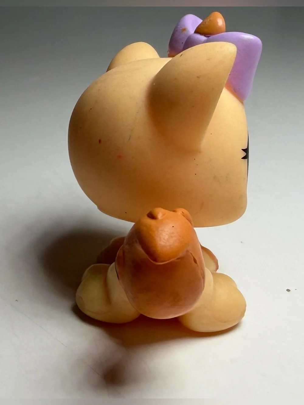 Purple Lilac Bow Kitten Cat Figurine LPS Littlest Pet Shop Collectible